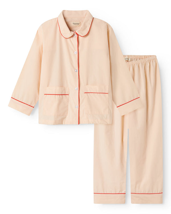 Set Pijama piersica din bumbac